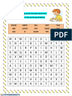 Change The Following Words Into Past Tense Form. Find The New Words in The Word Search Below