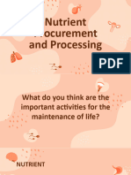 Nutrient Procurement and Processing PDF