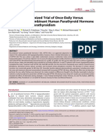 15 - A Phase I Randomized Trial of Once Daily Versus Twice Daily Recombinant Human Parathyroid Hormone