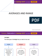 Averages and Range: © Oxford University Press 2016