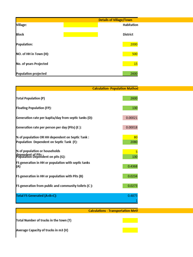 FSTP Design and Septic Tank Calculations | PDF | Anaerobic Digestion ...
