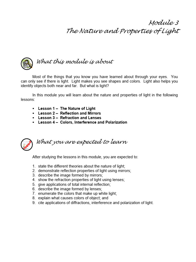 Module 3 physics 2 pdf light mirror