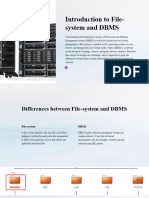 Introduction To File System and DBMS