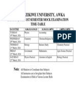 2023-2024 Jupeb 1st Semester Mock Examination Time-Table