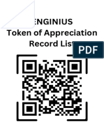 ENGINIUS Token of Appreciation Record List