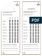 White Rock Comment Card Template