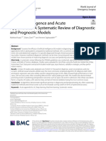 Artificial Intelligence and Acute Appendicitis A Systematic Review of Diagnostic and Prognostic ModelsWorld Journal of Emergency Surgery