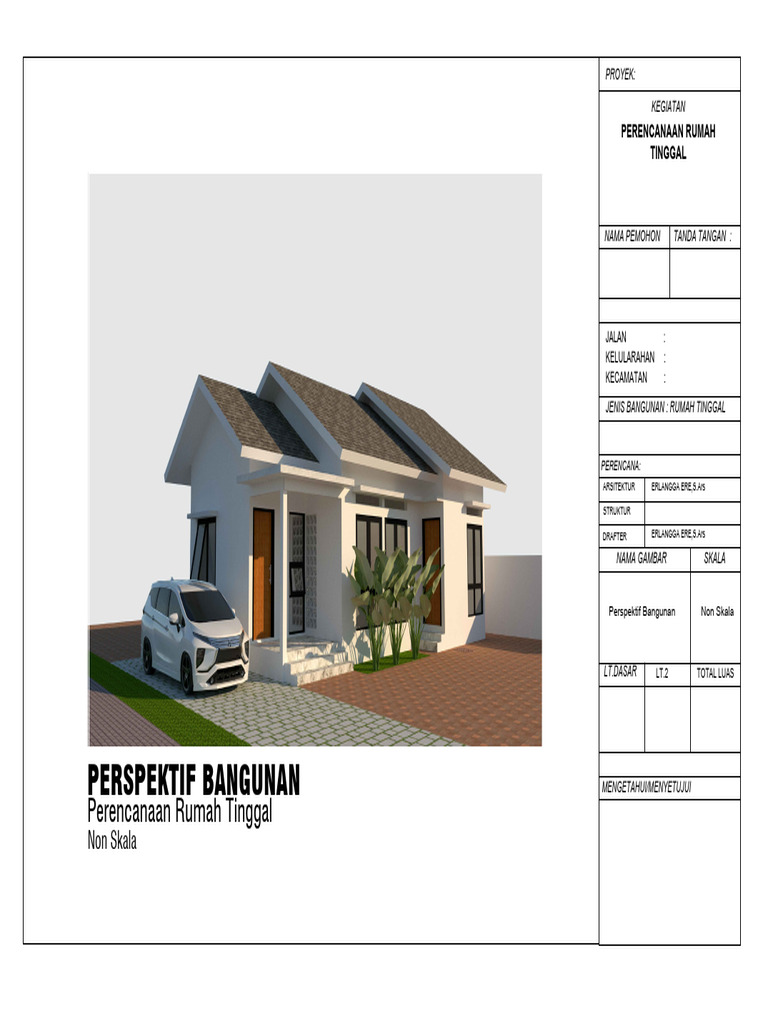 Denah Rencana Rumah Tinggal | PDF