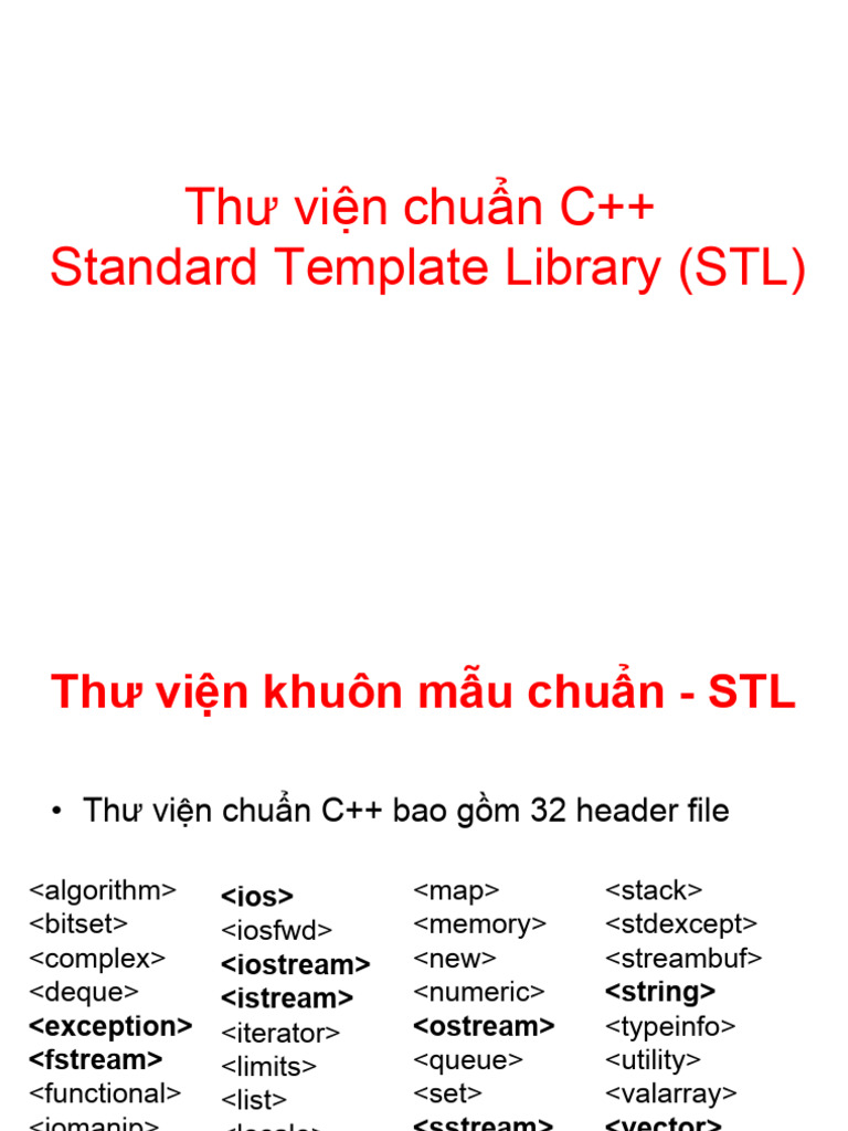 Tham Khao Thu Vien STL | PDF