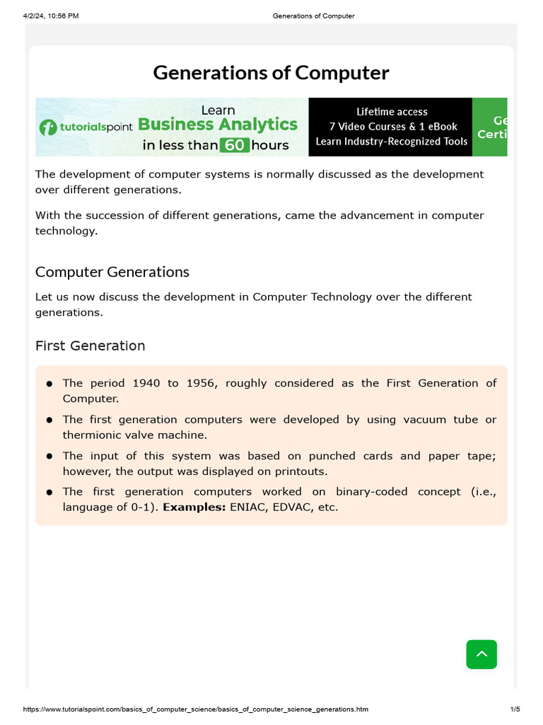 Generations of computer download free pdf electronics classes of