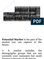 Definition and Importance of Potential Markets