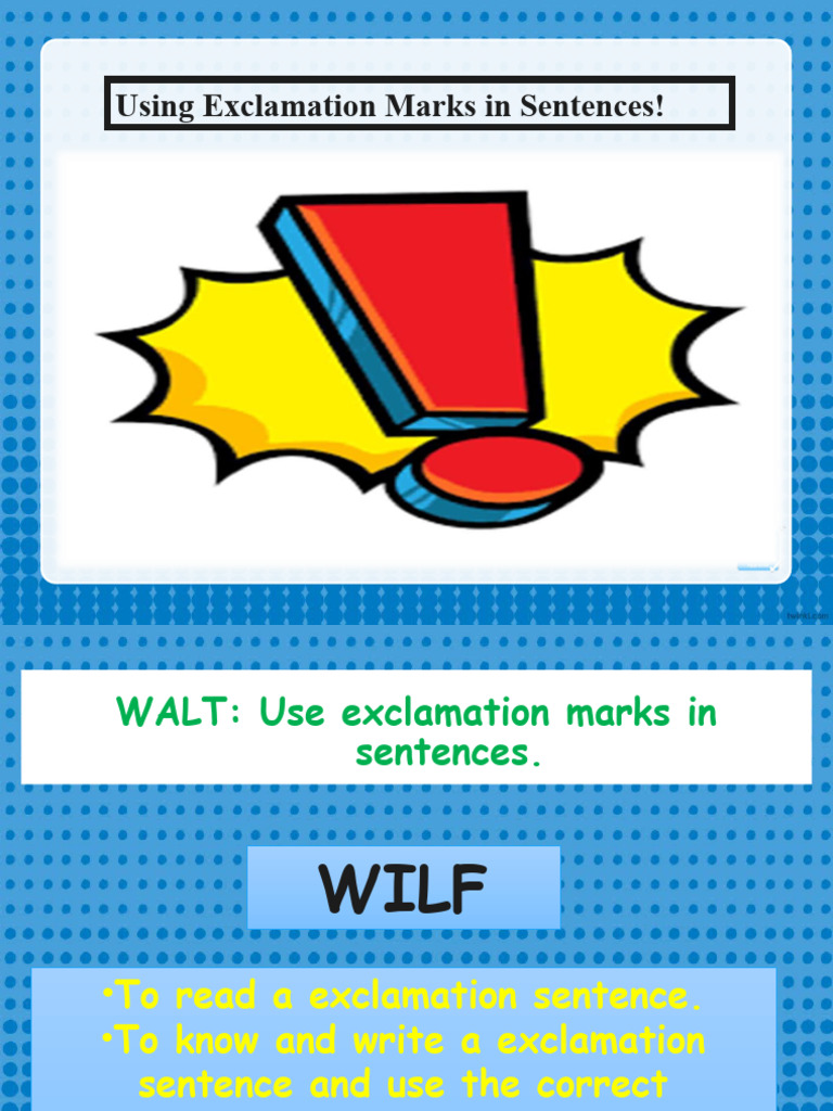 Day 2 Tuesday Types of Sentences Using Exclamation Marks | PDF ...