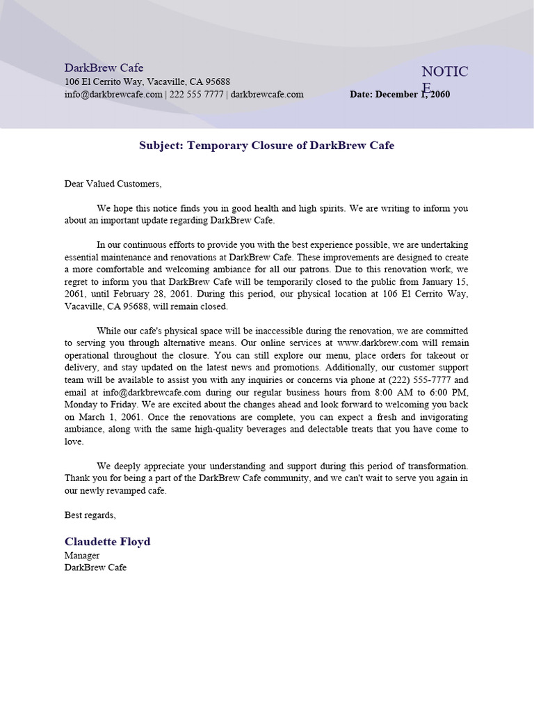 Blank Notice Template | PDF