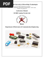 Analog Circuits Lab Manual - Updated - 103726