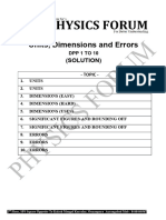 Units, Dimensions and Errors: (Solution)