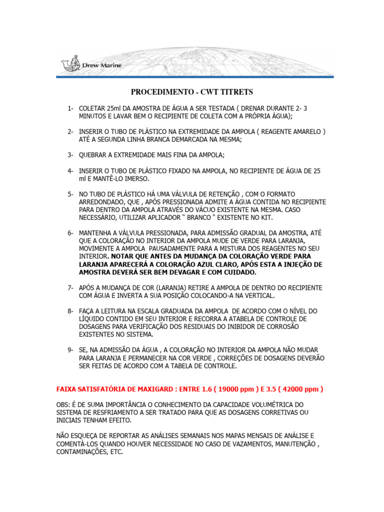 Procedimento de Análise de Maxigard | PDF | Cor