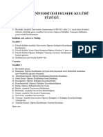 Anadolu Üniversitesi Felsefe Kulübü Tüzüğü 2022-2023