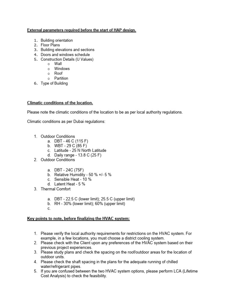 HAP Design Requirements Overview | PDF