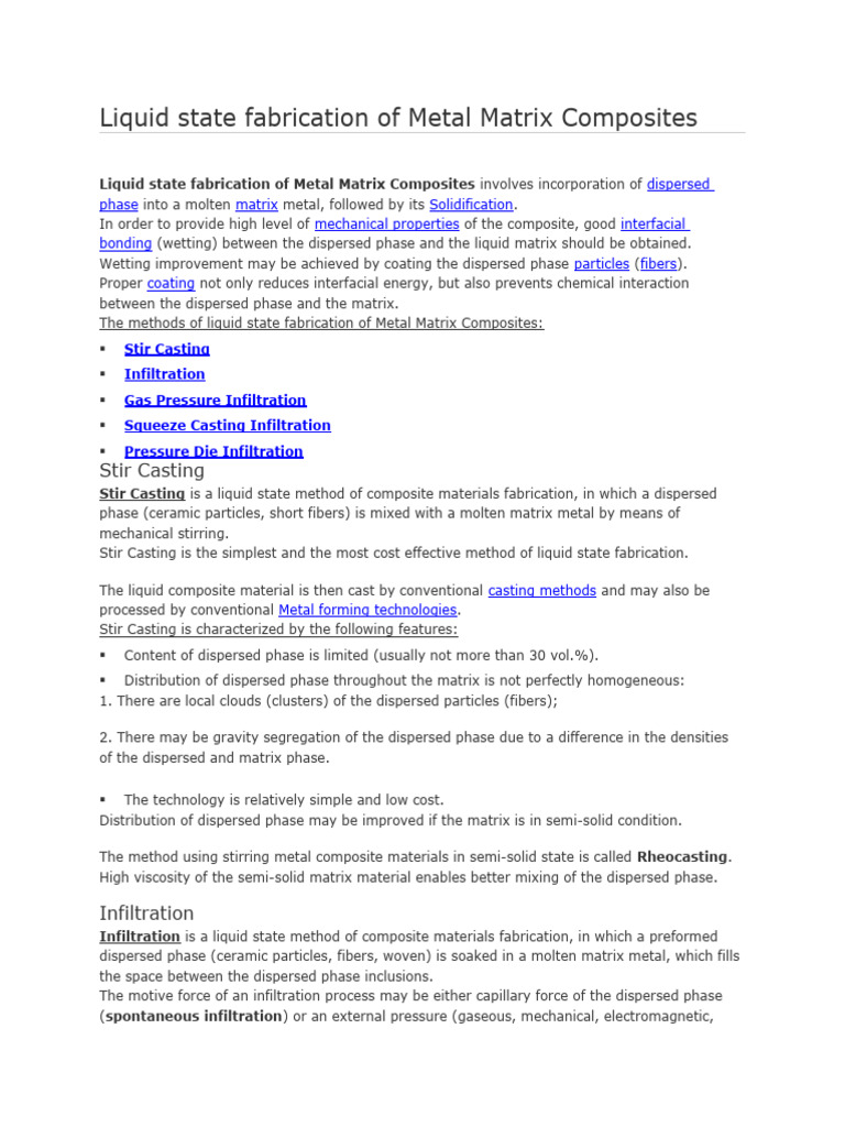 Cost-Effective Liquid Metal Infiltration | PDF | Composite Material ...