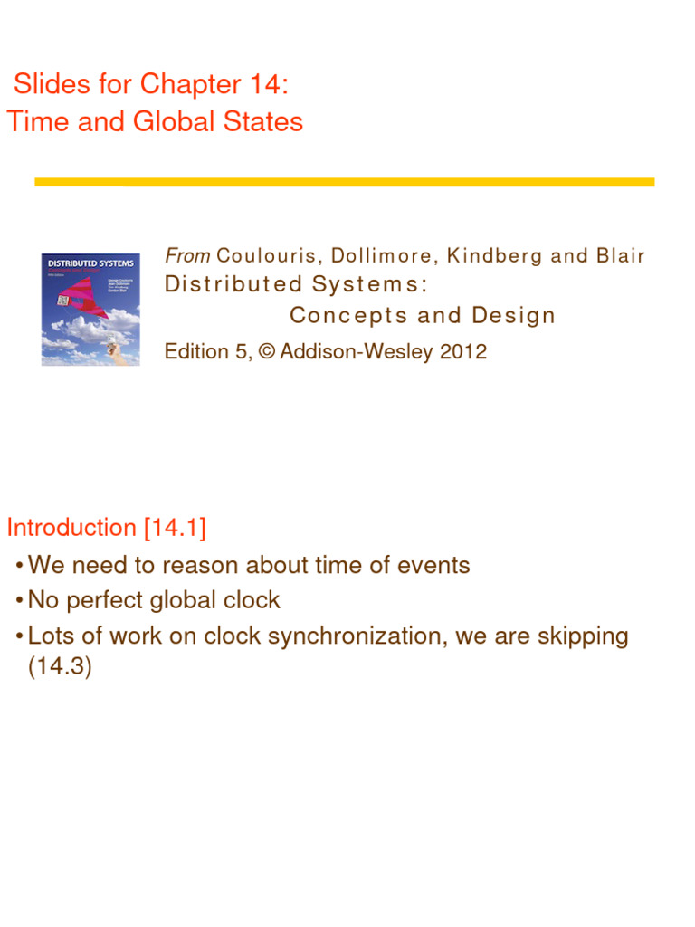 Time and Global States in Distributed Systems | PDF | Theoretical ...