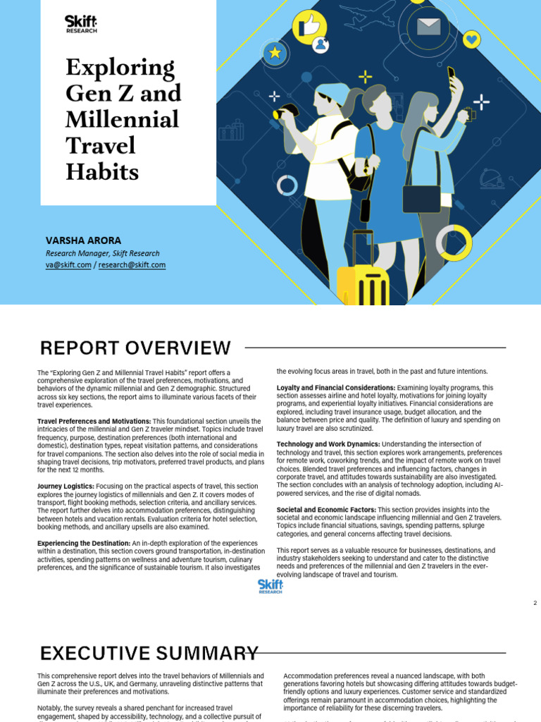 Skift Research Exploring Gen Z and Millennial Travel Habits | PDF ...