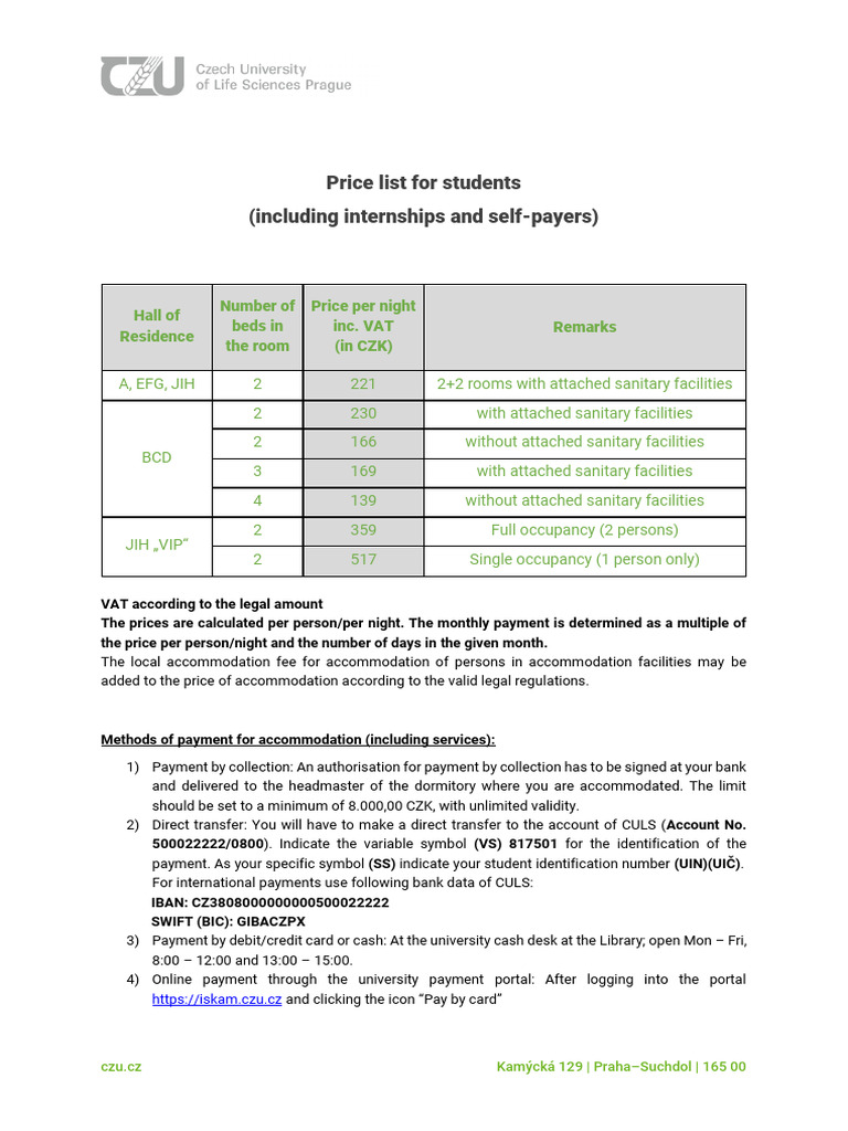 Price list for students valid from 1 2 2024 download free pdf