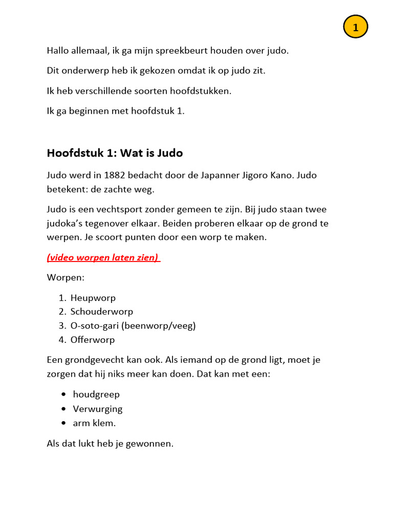 Rick Spreekbeurt Judo Versie 0.3 | PDF