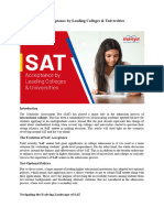 SAT Acceptance by Leading Colleges & Universities