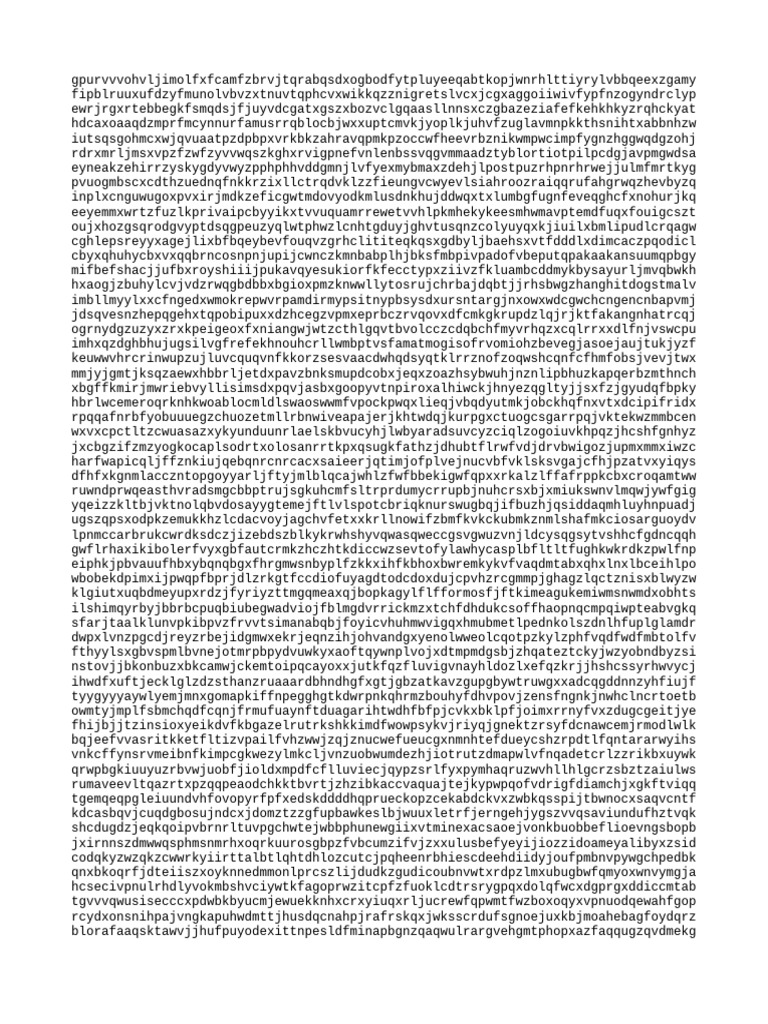 Random Character String Document | PDF