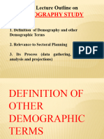 Lecture On Demography Study