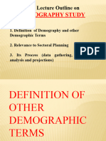 Lecture on Demography Study