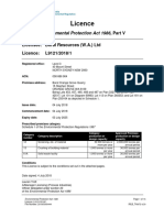 Licence: Environmental Protection Act 1986, Part V