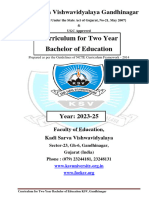 B.ed - Curriculum 2023 25