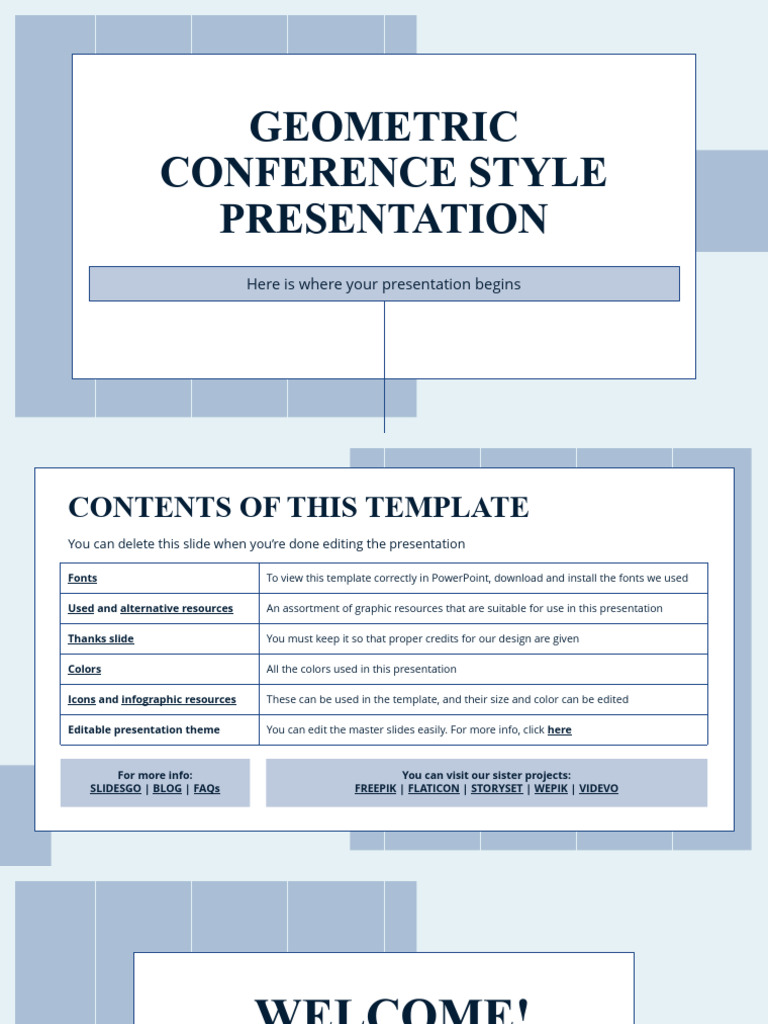 Geometric Conference Style Presentation by Slidesgo | PDF | Planets ...