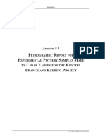 Appendix 8-5 Petrographic Report For Expermiental Pottery Samples