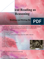 Critical Reading as REasoning