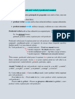 Predicatul Verbal Si Predicatul Nominal