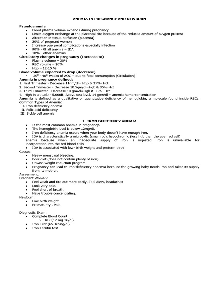 ncm109j-anemia-in-pregnancy-and-newborn-download-free-pdf