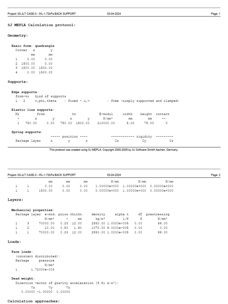 Sj mepla calculation protocol geometry project 03 jlt case 3 wl 1