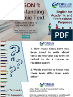 English For Academic and Professional Purposes - Lesson 1 - Understanding Academic Text