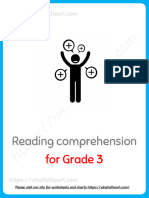 Being A Good Student Reading Comprehension For Grade 3