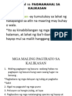 EsP 10 Pagmamahal Sa Kalikasan