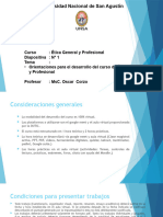 Orientaciones Generales Curso de Ética General y Profesional