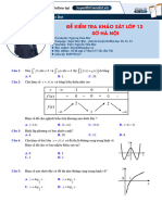 (Toán thầy Đạt) Đề thi KSCL SỞ Hà Nội vừa thi