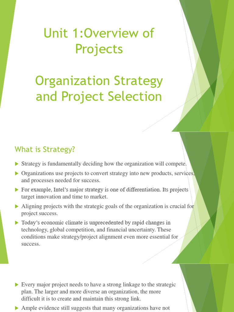 Aligning Projects with Organizational Strategy | PDF | Strategic ...