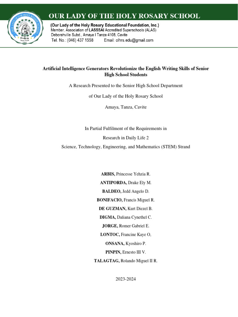 5th - Artificial Intelligence Generators Revolutionize The English