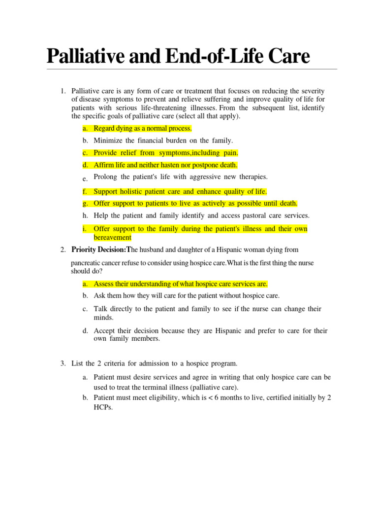 Palliative and End-of-Life Care Guide | PDF | Palliative Care | Hospice