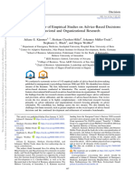 A Systematic Review of Empirical Studies on Advice-Based Decisions in Behavioral and Organizational Research - 2023-35361-001