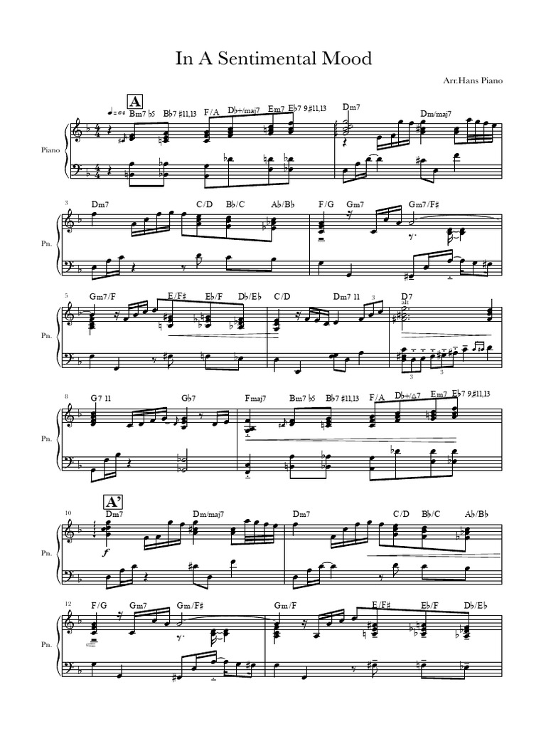 In A Sentimental Mood | PDF