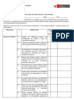 Matriz de Diagnóstico Del Estudiante de Secundaria 5°